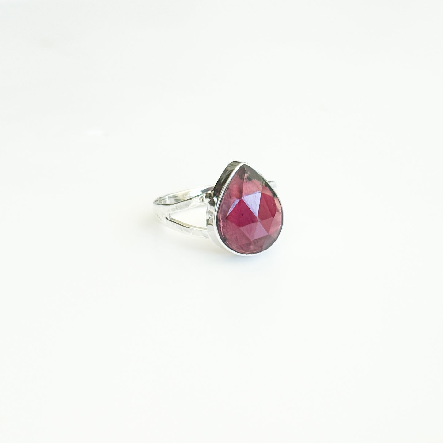 Rouge Garnet Teardrop Ring