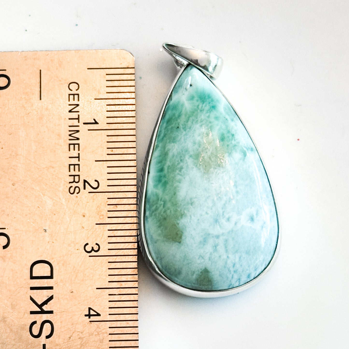 Large Pear Shaped Larimar Pendant