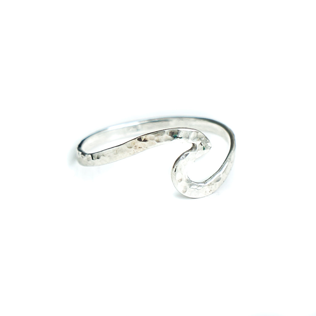 New Wave hammered Silver Ring