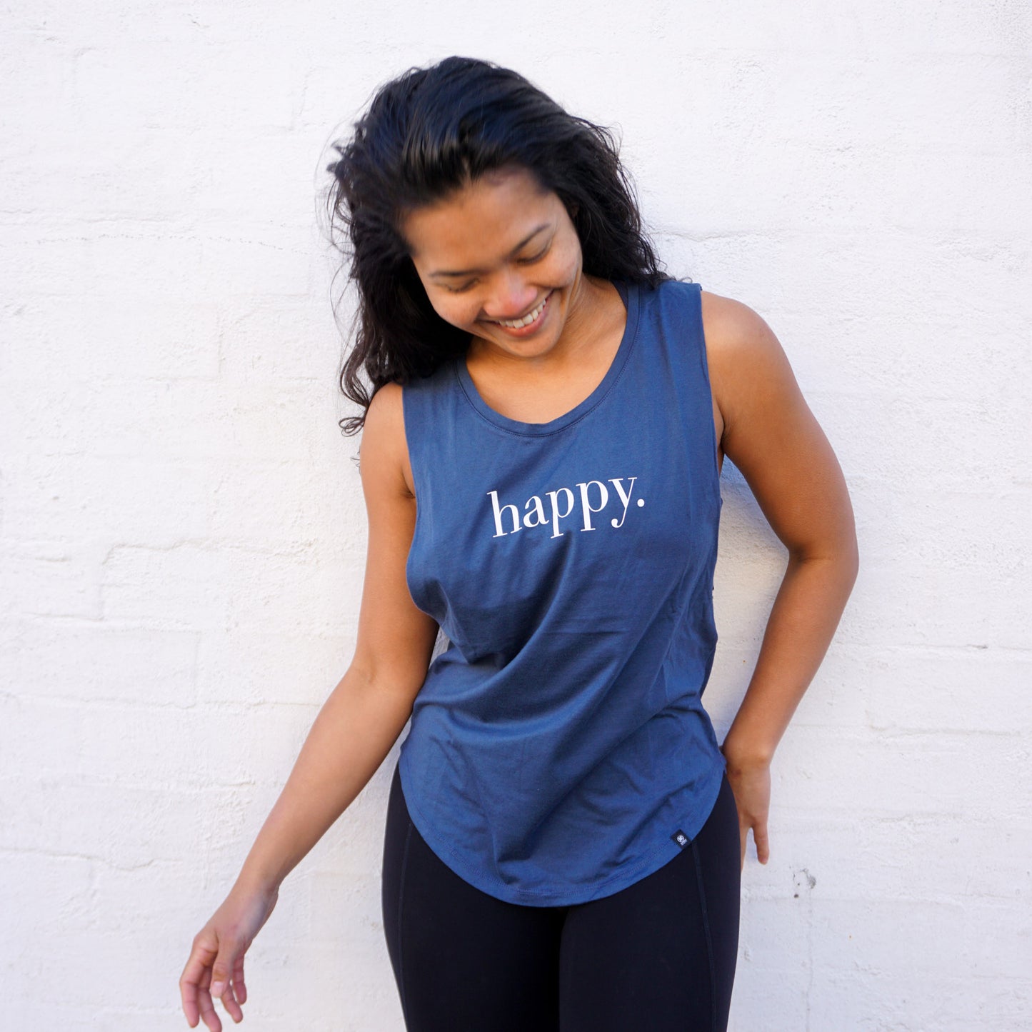 Happy Muscle tank Atlantic blue