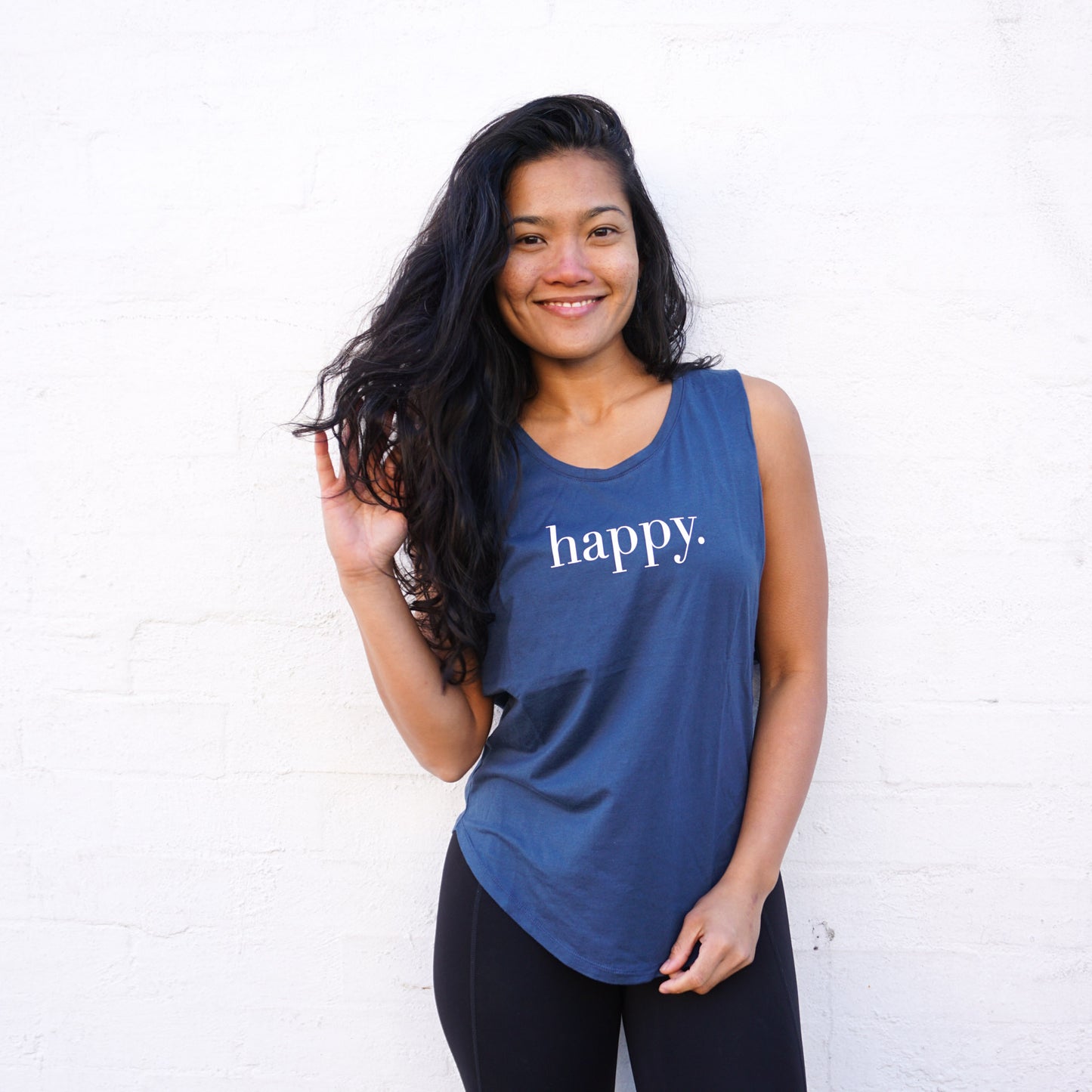 Happy Muscle tank Atlantic blue