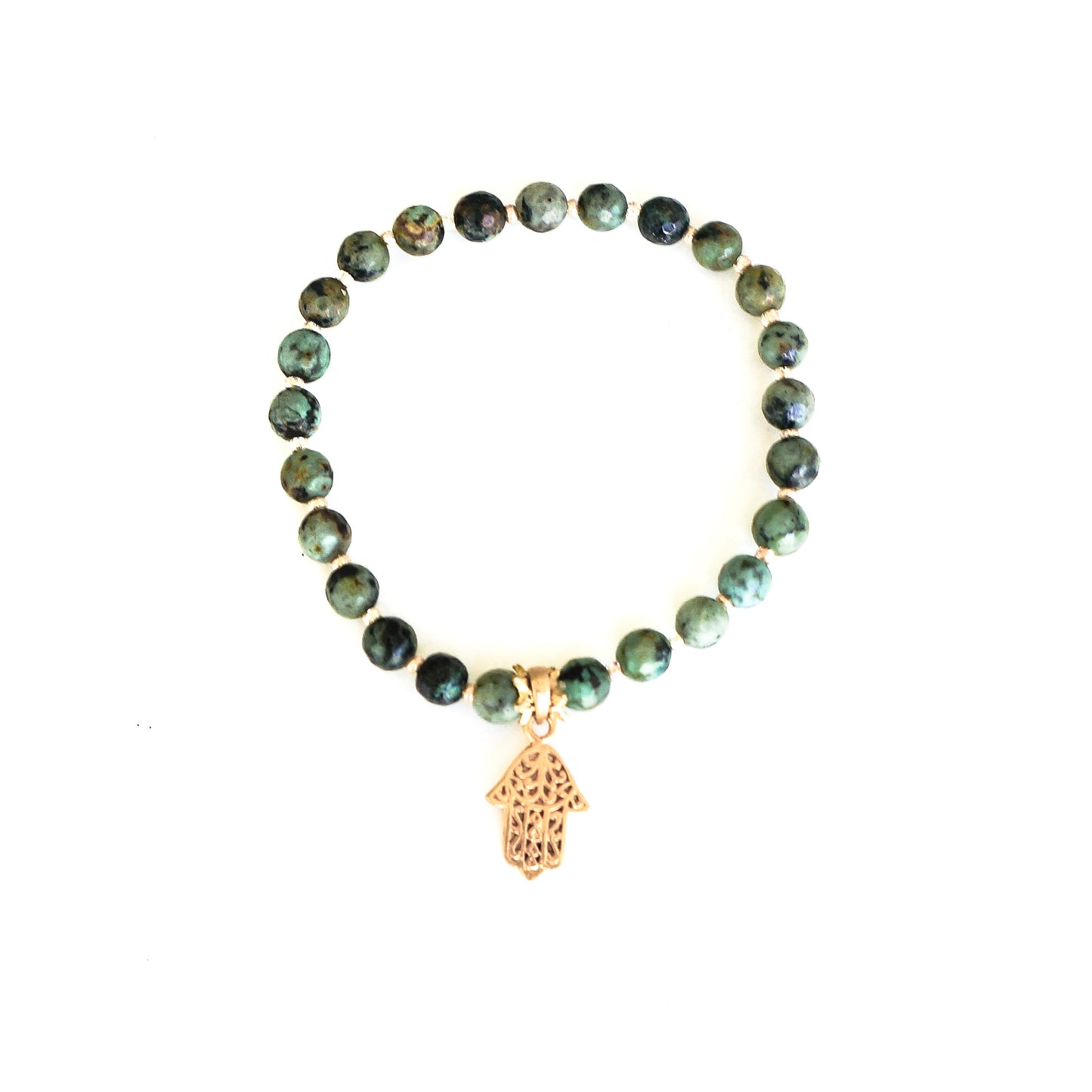African Turquoise Hamsa Bracelet