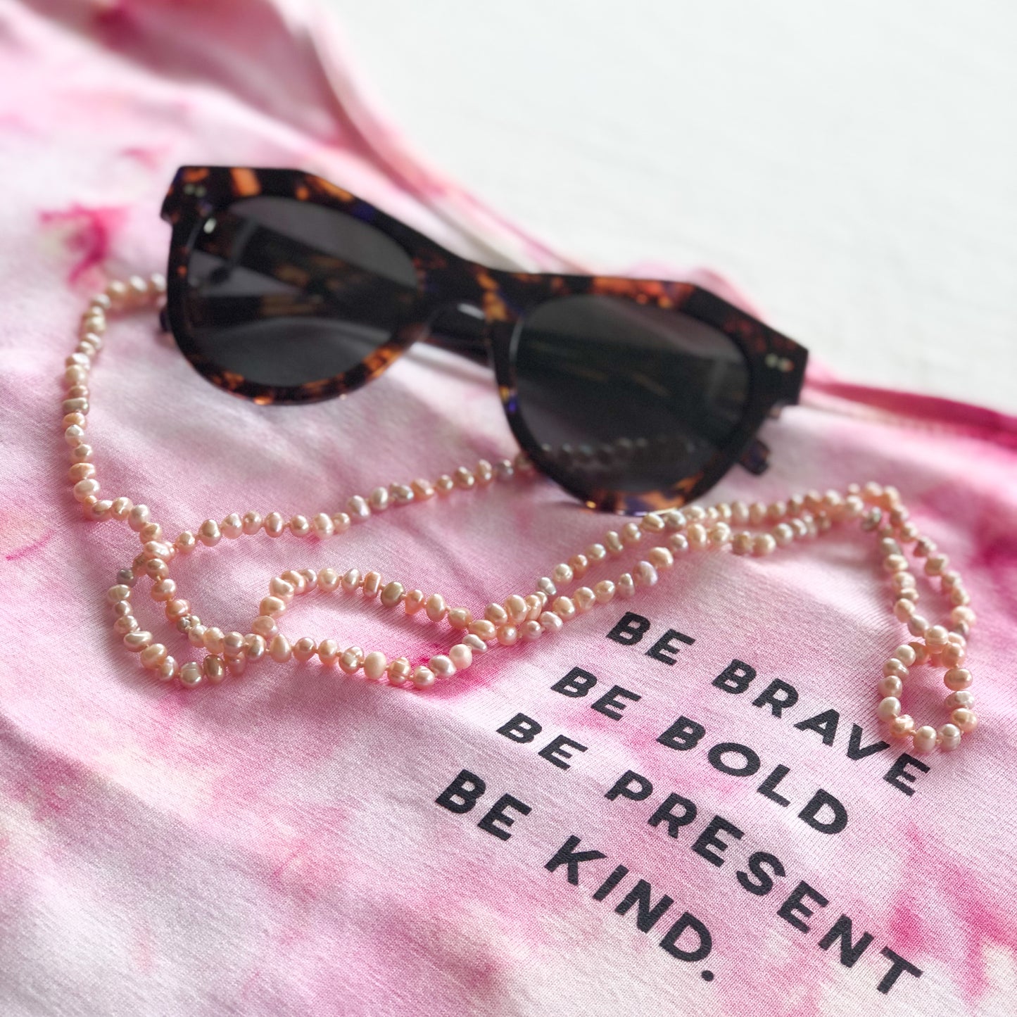 Pink Freshwater Pearl Sunglass Chain