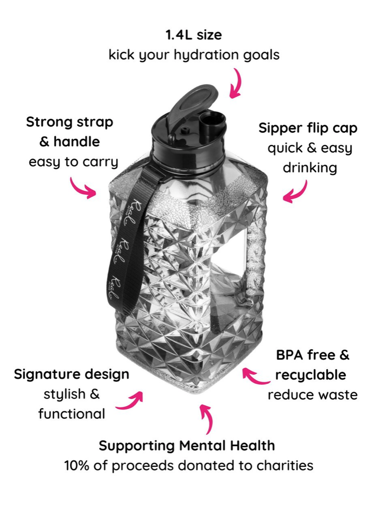 NEW! 1.4L Black Diamond Drink Bottle
